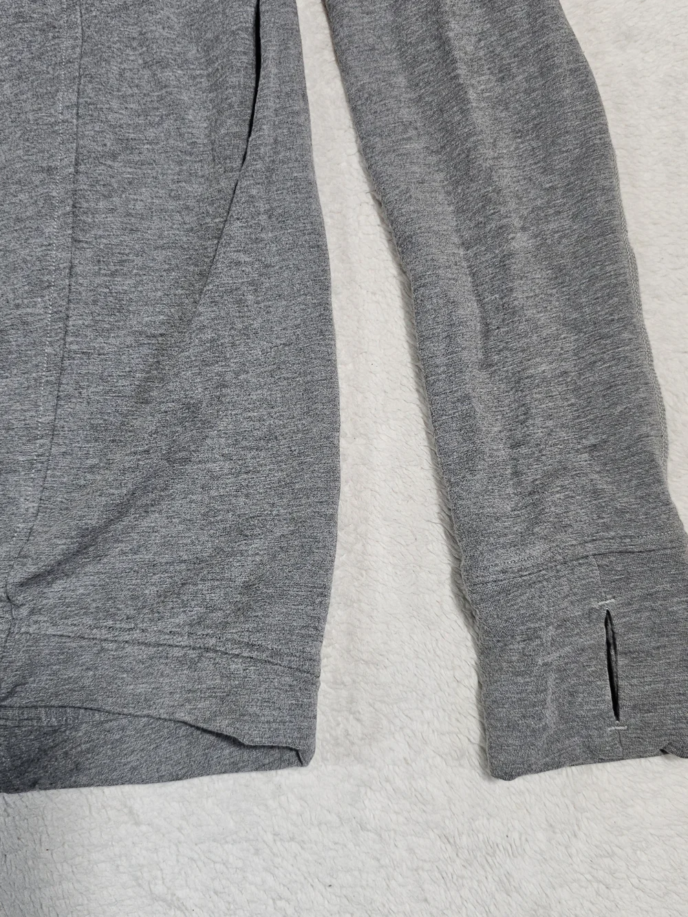 Lululemon Coast Easy  Wrap Jacket Size 6 In Light Grey.